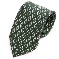 Green Vintage Diamond Mac-Inspired IMS Print Tie - Tie Doctor