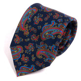 Navy Blue Frederick Bold Paisley IMS Motif Print Tie - Tie Doctor