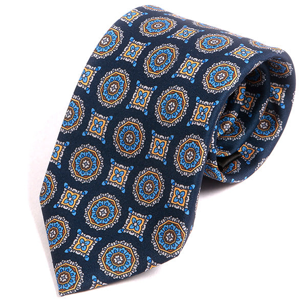 Soft Blue Mac-Inspired IMS Medallion Tie - Tie Doctor