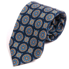 Soft Blue Mac-Inspired IMS Medallion Tie - Tie Doctor