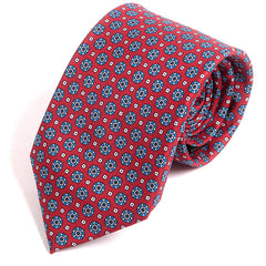 Rocco Red Mini Medallion Motif Tie - Tie Doctor