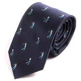 Navy Blue Golfer Pattern Tie 7.5cm - Tie Doctor