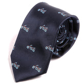 Blue Motorbike Print Tie - Tie Doctor
