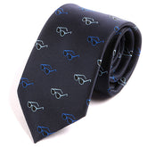 Blue Glasses Print Tie - Tie Doctor