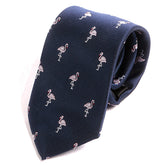 Navy Blue Flamingo Tie 7.5cm - Tie Doctor