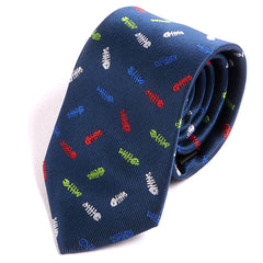 Blue Fishbone Tie - Tie Doctor  