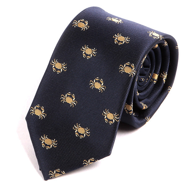 Blue Crab Print Tie - Tie Doctor  
