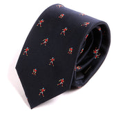 Blue American Footballer Sport Print 7cm Ply Tie - Tie Doctor