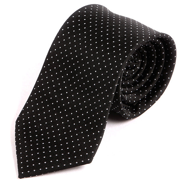 Subtle Black Mini Dots 7.5cm Ply Tie - Tie Doctor