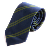 Blue & Green Duo 7cm Ply Striped Tie - Tie Doctor