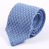 Royal Blue Iza Pointed Silk Knitted Tie - Tie Doctor