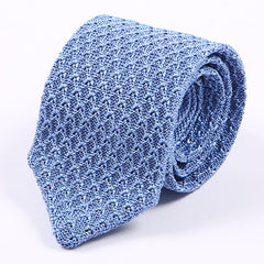 Royal Blue Iza Pointed Silk Knitted Tie - Tie Doctor