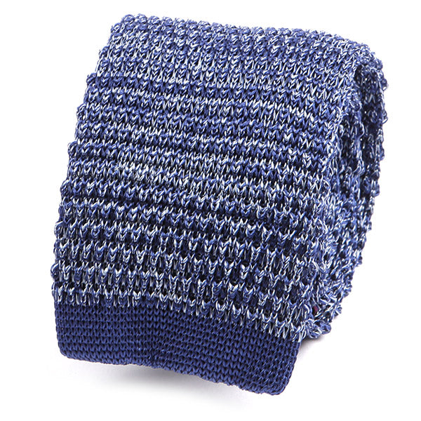 Denim Blue Silk Knitted Tie - Tie Doctor