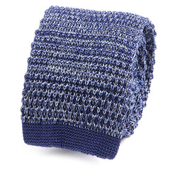 Denim Blue Silk Knitted Tie - Tie Doctor