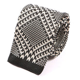 Black Houndstooth Silk Knitted Tie - Tie Doctor