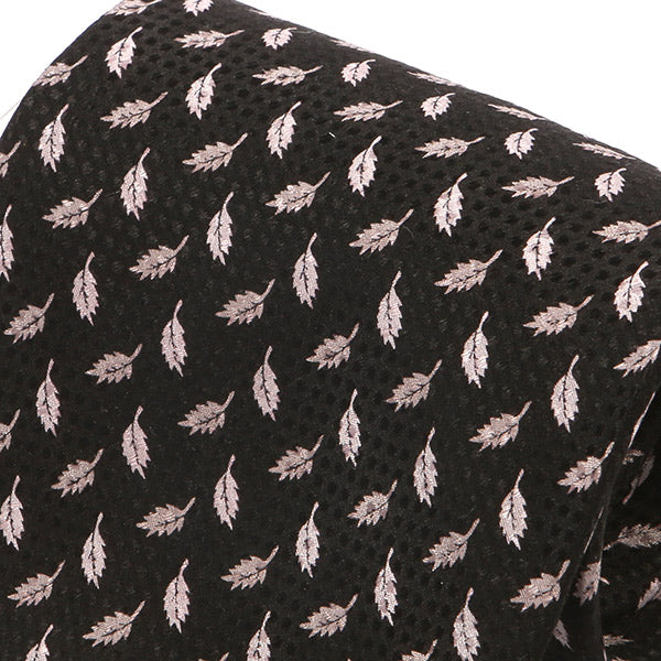 Black & Pink Leaf Wide Silk Tie 9.5cm - Tie Doctor  