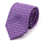 Purple Golf Club & Ball Print Silk Tie 7.5cm - Tie Doctor