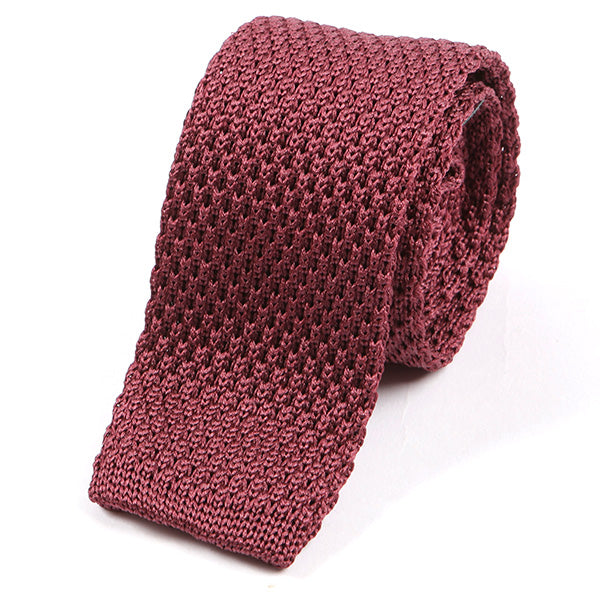Scarlet Red Silk Knitted Tie - Tie Doctor