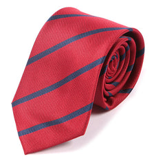Red Striped Tie 7.5cm | Style Two - Tie Doctor