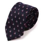 Blue Sailboat Slim Silk Tie 6.5cm - Tie Doctor