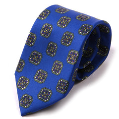 Blue Ring Oga Motif IMS Tie 7.5cm - Tie Doctor