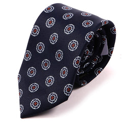 Navy Blue Vivian Circular IMS Tie - Tie Doctor