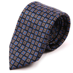 Deji Blue Duo Motif IMS Tie 7.5cm - Tie Doctor