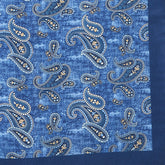 Paisley Blue Marl Pocket Square - Tie Doctor