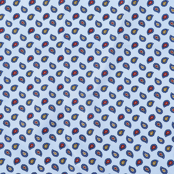 Blue Mini Paisley Pocket Square 29cm - Tie Doctor