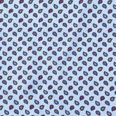 Blue Mini Paisley Pocket Square 29cm - Tie Doctor