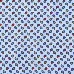 Blue Mini Paisley Pocket Square 29cm - Tie Doctor
