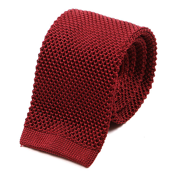 Red Silk Knitted Tie - Tie Doctor
