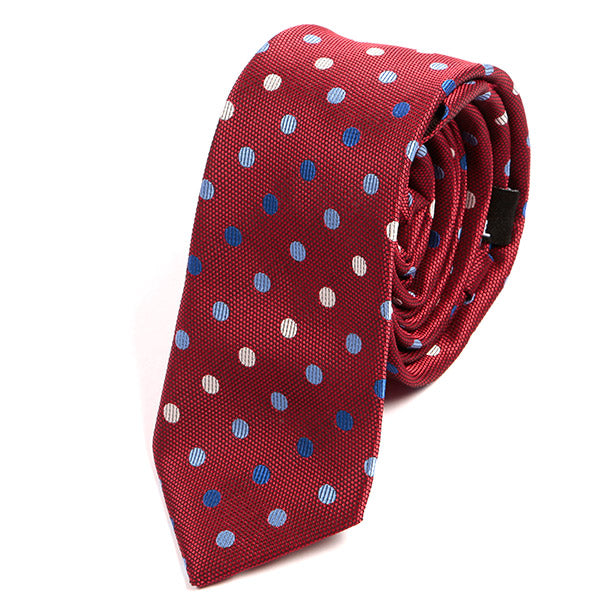Jude Red Polka Dot Skinny Tie - Tie Doctor