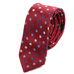 Jude Red Polka Dot Skinny Tie - Tie Doctor