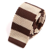 Brown Slim Silk Knitted Tie - Tie Doctor