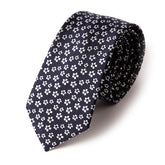 Navy Mini Floral Slim Tie - Tie Doctor