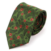 Green Tropical Floral Tie - Tie Doctor