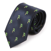 Blue Tropical Palm Tree Patterned Tie - Tie Doctor