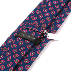 Blue & Pink Micro Paisley Motif IMS Tie - Tie Doctor  