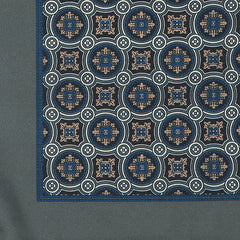 Campbell Sage Green & Black 33cm Pocket Square - Tie Doctor