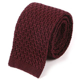 Dark Wine Iza Silk Knitted Tie - Tie Doctor