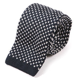 Blue Silk Knitted Tie with Heart Detail 6cm - Tie Doctor