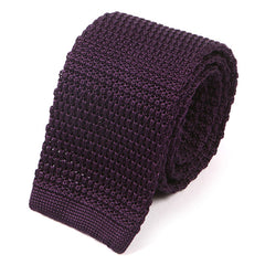 Dark Purple Silk Knitted Tie - Tie Doctor