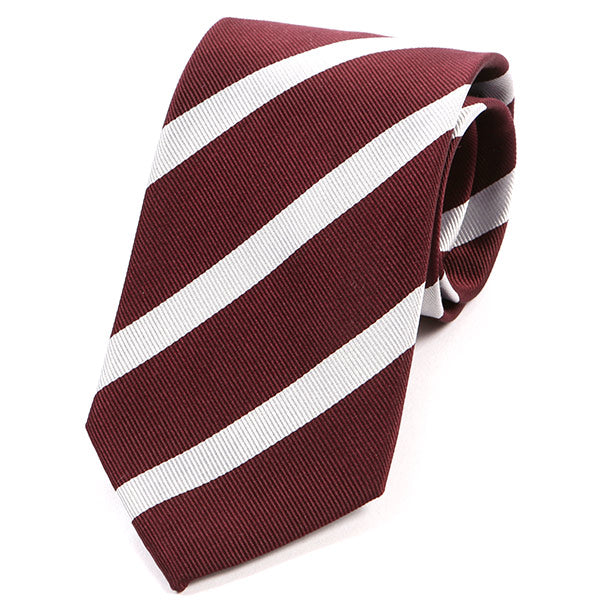 Red Striped Silk Tie - Tie Doctor