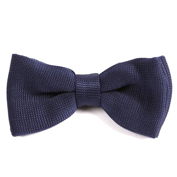 Plan Navy Blue Knitted Bow Tie - Tie Doctor
