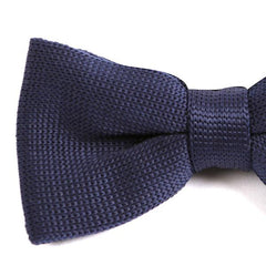 Plan Navy Blue Knitted Bow Tie - Tie Doctor  
