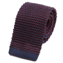 Navy & Red Fusion Silk Knit Tie - Tie Doctor
