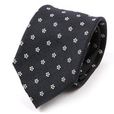 Navy Floral Silk Tie - Tie Doctor