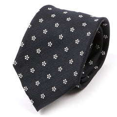 Navy Floral Silk Tie - Tie Doctor
