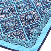 Blue Optic Patterned Pocket Square - Tie Doctor